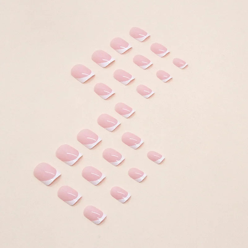 24 Square Short Nails + 1 Nail File + 1 Piece of Jelly Glue