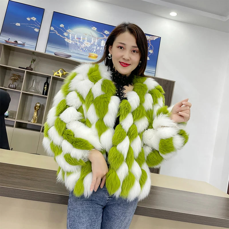 Natural Fox Fur Coat