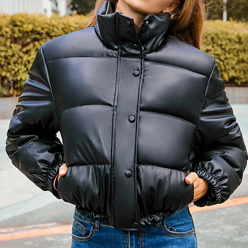 Winter Thick Warm Cropped Puffer Jacket