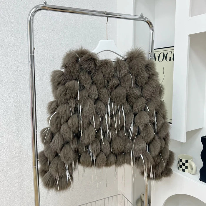 Natural Fox Fur Coat