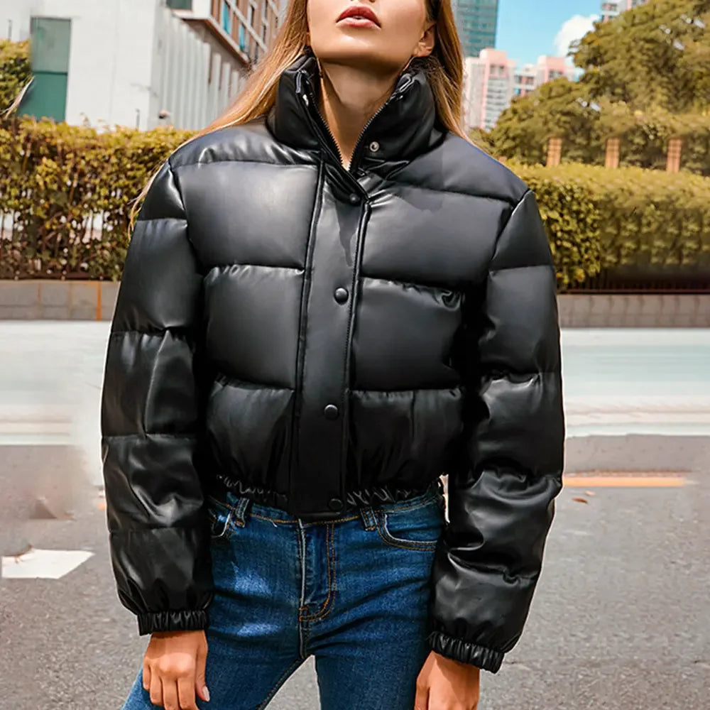 Winter Thick Warm Cropped Puffer Jacket