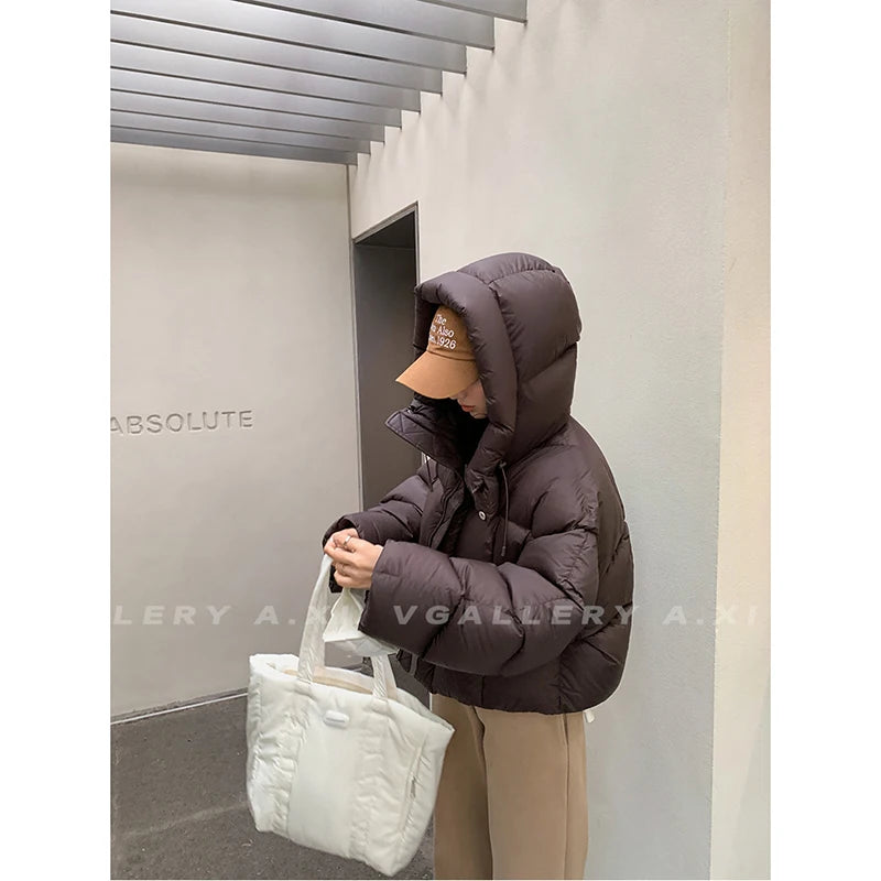 Women Jacket Short Hooded Down Jacket 2025 Winter Coat