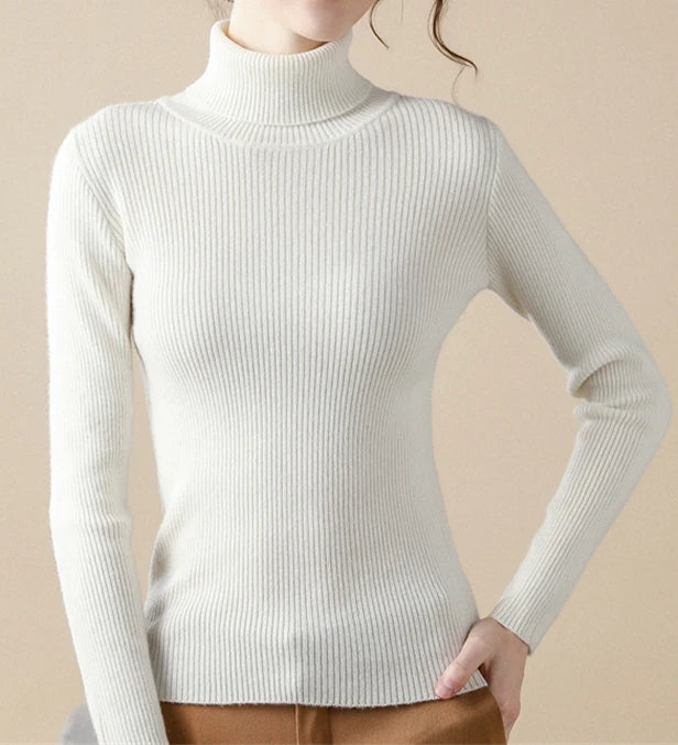 Fall Turtleneck Sweater Knitted