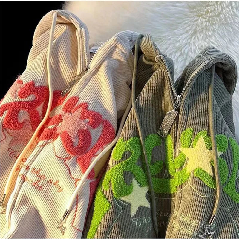 Embroidery Loose Hoodies