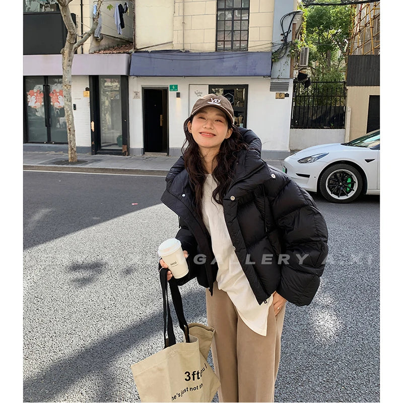 Women Jacket Short Hooded Down Jacket 2025 Winter Coat