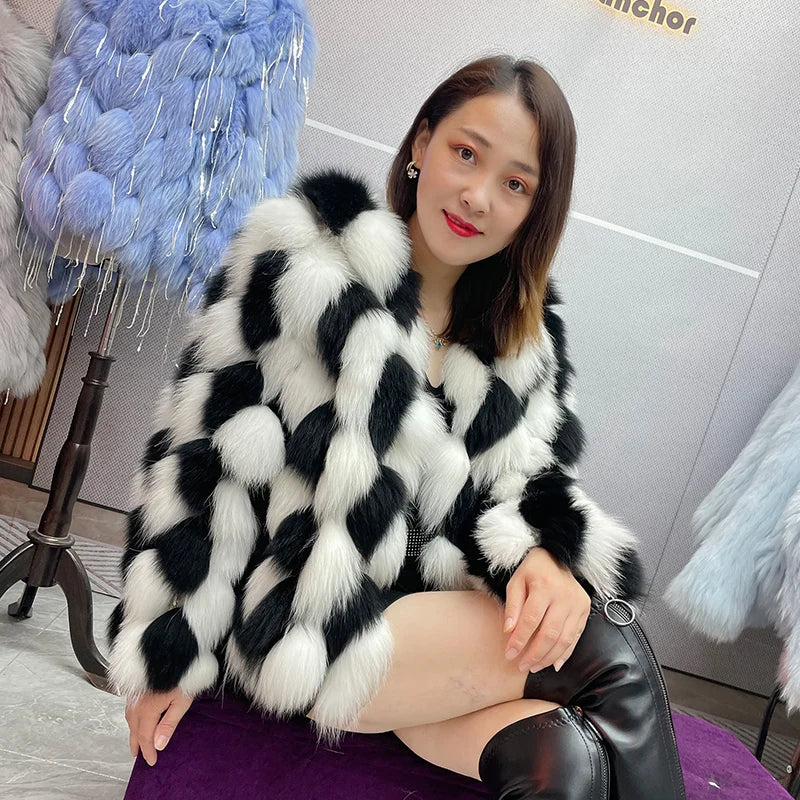 Natural Fox Fur Coat