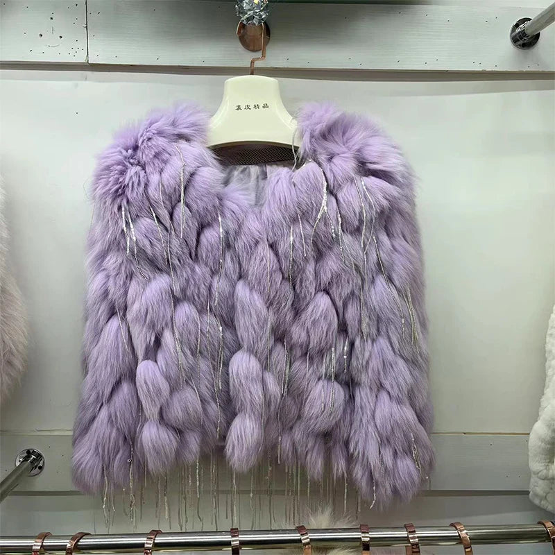 Natural Fox Fur Coat