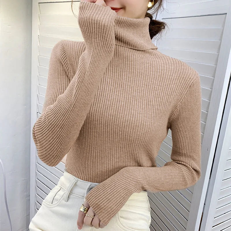 Fall Turtleneck Sweater Knitted