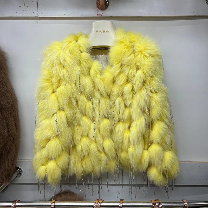 Natural Fox Fur Coat