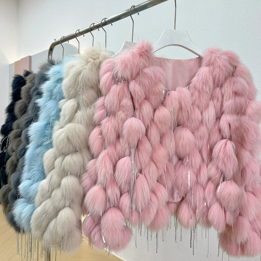 Natural Fox Fur Coat