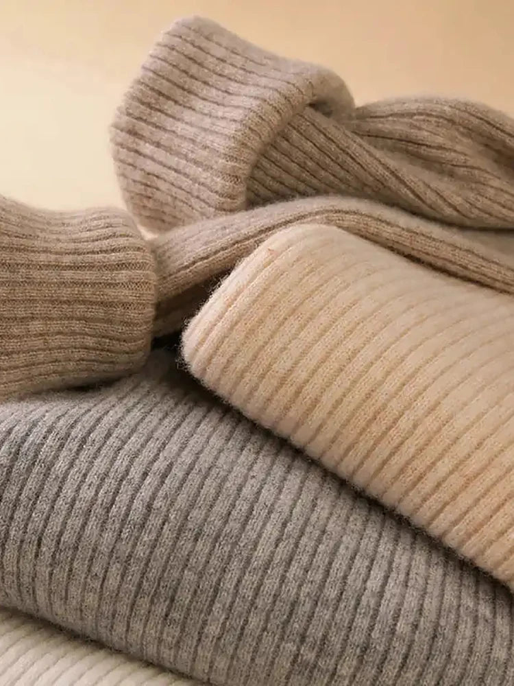 Fall Turtleneck Sweater Knitted