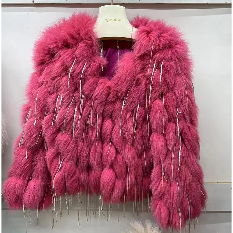 Natural Fox Fur Coat