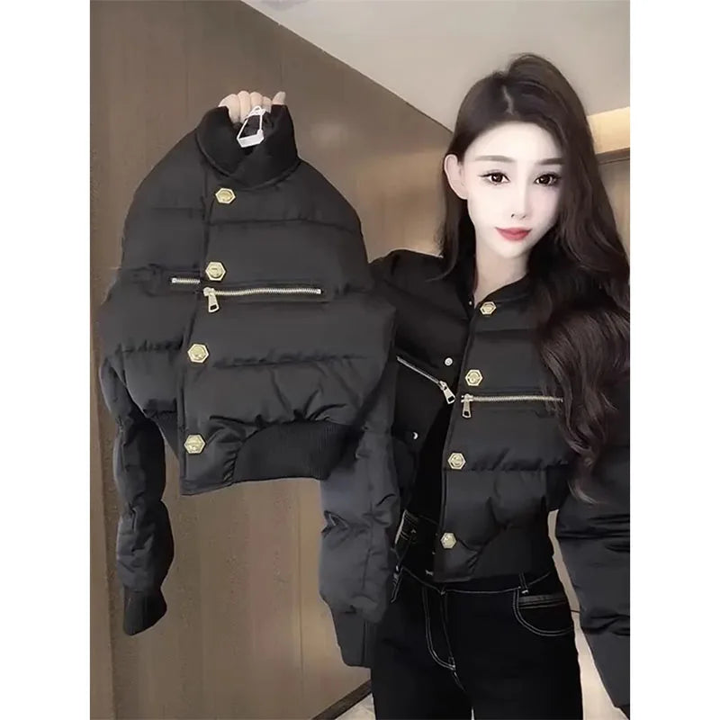 Stand-Up Collar Puffer Coats