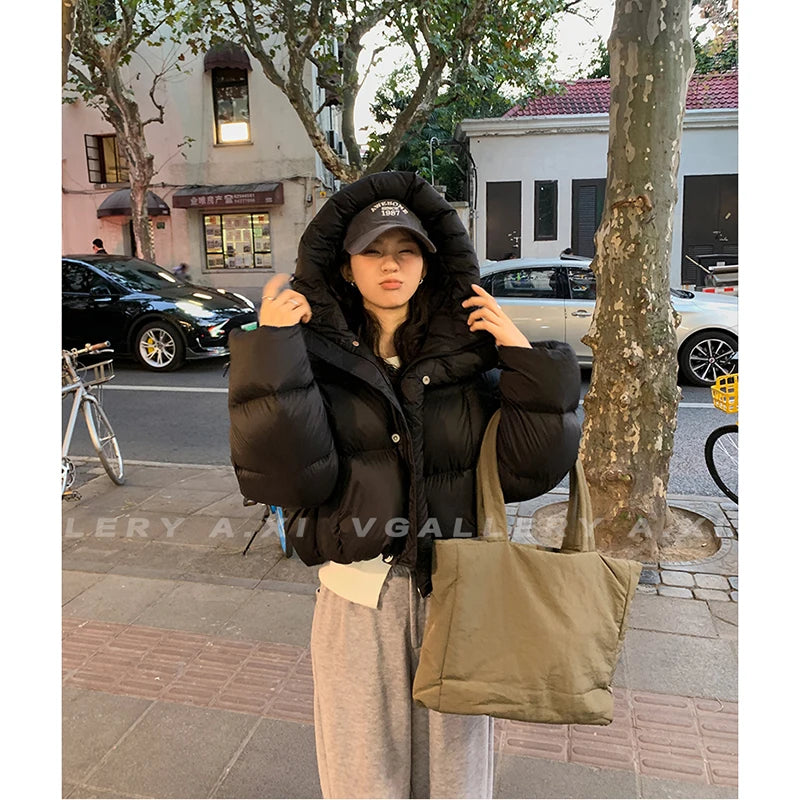 Women Jacket Short Hooded Down Jacket 2025 Winter Coat