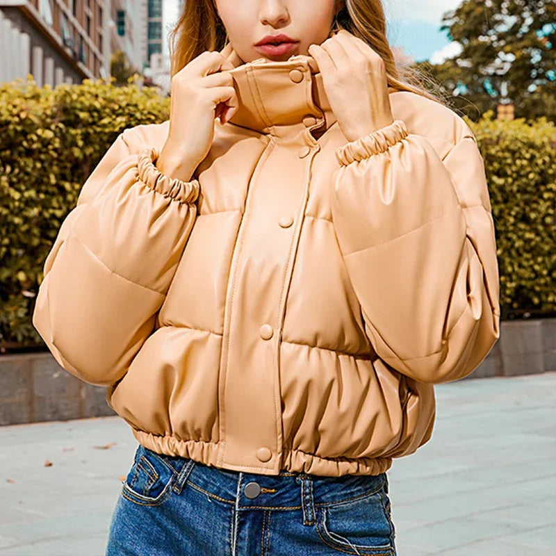 Winter Thick Warm Cropped Puffer Jacket