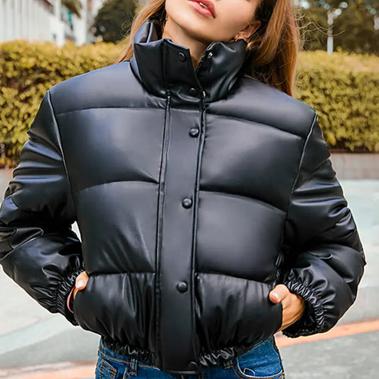 Winter Thick Warm Cropped Puffer Jacket