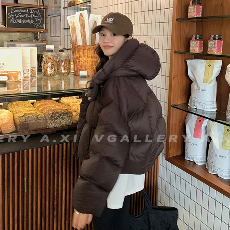 Women Jacket Short Hooded Down Jacket 2025 Winter Coat