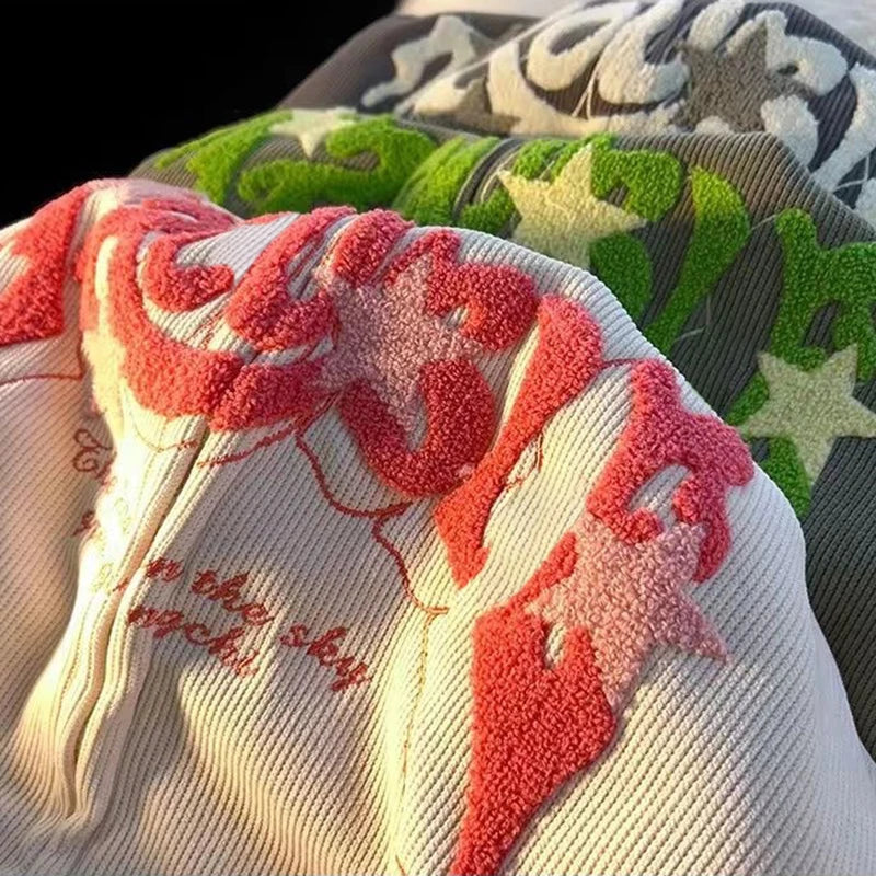 Embroidery Loose Hoodies