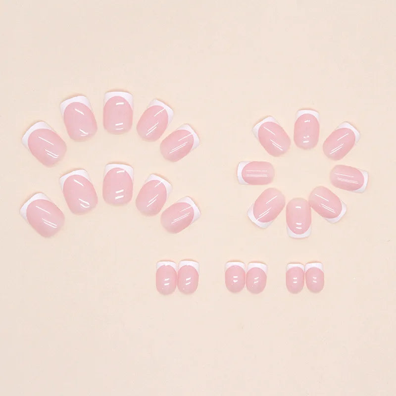 24 Square Short Nails + 1 Nail File + 1 Piece of Jelly Glue